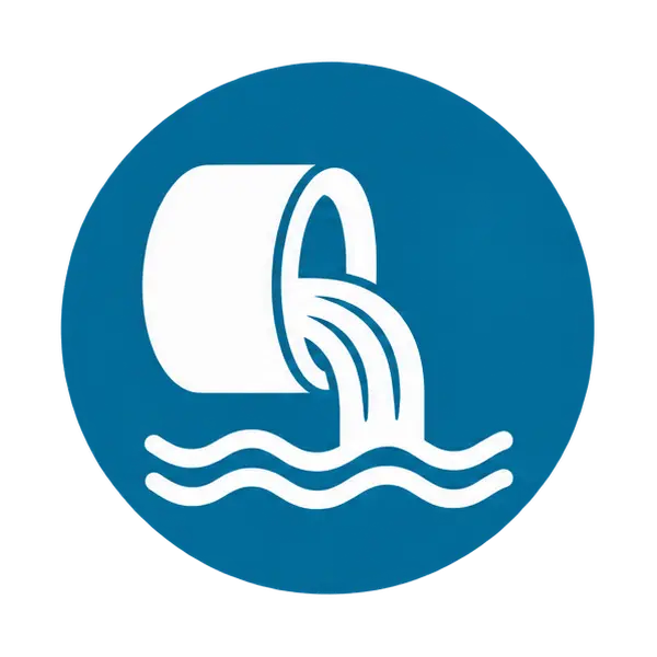 Pictogramme évacuation des eaux usées